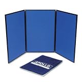 Quartet Show-It! Exhibition Display System, 3-Panels, 72 x .75 x 36 Inches, Blue and Gray (SB93513Q)