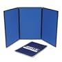 Quartet Show-It! Exhibition Display System, 3-Panels, 72 x .75 x 36 Inches, Blue and Gray (SB93513Q)