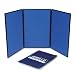 Quartet Show-It! Exhibition Display System, 3-Panels, 72 x .75 x 36 Inches, Blue and Gray (SB93513Q)