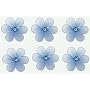 2" Blue Mini Daisy Flower 6pc nylon hanging ceiling wall baby nursery room wedding decor