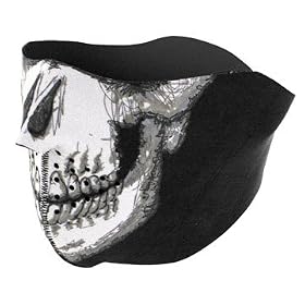 Zan Headgear Half Face Neoprene Mask Skull One Size Fits All OSFA