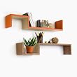 Trista - [Romantic Classics] S-Shaped Leather Wall Shelf / Bookshelf / Floating Shelf (Set of 2)