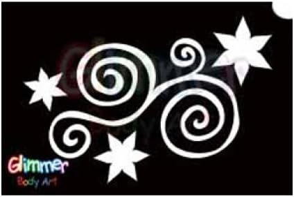 Glimmer Body Art Glitter Tattoos - Star Swirl (5/pk)