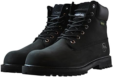 Donner Mountain Men's Nathan 6" Waterproof Work Boot, Black, 12