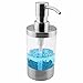 Cozhome SUS 304 Stainless Steel Countertop Soap Dispenser (Satin Finish) with Stainless and Clear Acrylic Countertop Soap Dispenser Pump