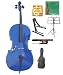Merano 4/4 Full Size Blue Cello with Bag and Bow+2 Sets of String+Pitch Pipe+Cello Stand+Music Stand