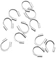 Beadaholique 50-Piece Wire and Thread Protectors, 0.019-Inch, Silver