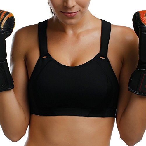 La Isla Women's High Impact Full Coverage Wire Free Lightly Padded Sports Bra