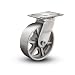 Albion 16 Series 4" Diameter Cast Iron Wheel Medium Heavy Duty Zinc Plate Swivel Caster, Roller Bearing, 4-1/2" Length X 4" Width Plate, 1000 lbs Capacity (Pack of 4)