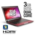 Gateway EC1437U 11.6-Inch Cherry Red Laptop - Up to 7 Hours of Battery Life (Windows 7 Home Premium)