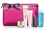 Lancome NEW! 2012 6-piece Beauty Skin Care Travel Gift Set: Absolue Ultimate Bx Replenishing and Restructuring Serum + Absolue Eye Premium Bx Absolute Replenishing Eye Cream + Hypnose Drama Instant Full Body Volume Mascara in Black + Bi-Facil Double-Action Eye Makeup Remover + Juicy Tubes Ultra Shiny Lip Gloss + Pink Cosmetic Bag (A $145 Retail Value)