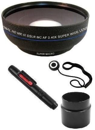 SAVEOnS Lens Filter Kit includes 0.4x Aspherical Macro Wide Angle Lens + Lens Cleaning Pen + Lens Cap Keeper + Tube Adapter for Canon Powershot S3 IS
