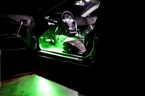 1996-2014 Honda Civic Sedan Footwell LED Kit, Green
