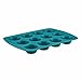 SilverStone Hybrid Ceramic Nonstick Bakeware Steel Cupcake & Muffin Pan, 12-Cup, Marine Blue