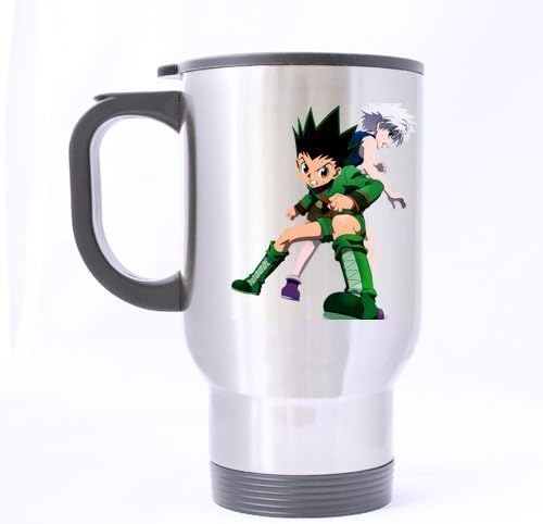 Cute Hunterxhunter Customized Custom Design Silver Travel Mug Sports Bottle Coffee Mugs Office Home Cup 14 Oz Two Sides Printed - GrLi Design