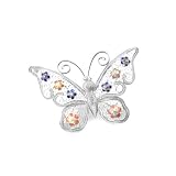 Sterling Silver Enamel Finish Filigree Butterfly Pin