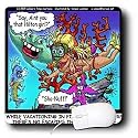Londons Times Funny Panel Hollywood Cartoons - Paris Hilton Takes A Dive - Mouse Pads