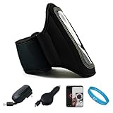 Black Durable Moisture Resistant Neoprene Protective Exercise Workout Armba ....