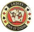 Hand Painted Poker Card Guard Protector - Ladies