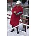 Ansell 66-660 Sawyer-Tower CPC Polyester Trilaminate Jacket, 30" Length, Large, Red