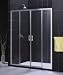 Visions Shower Door Clear Glass Brushed Nickel Finish