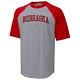 Nike Nebraska Cornhuskers Ash Classic Raglan T-shirt