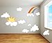 Vinyl Wall Decal Sticker Rainbow Clouds SunSet Vinyl Wall Decal Sticker Rainbow Clouds SunSet