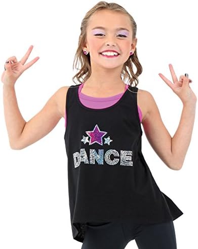 Youth Dance Star Tank Black X-Large