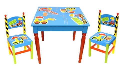 Kitchen: Construction Zone Table with Two Chairs