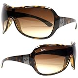 Ray-Ban RB4099 Oversized Shield Aviator Sunglasses,Light Brown Frame/Brown Gradient Lens,67 mm