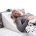 DMI Wedge Pillow for Support Sleeping, Reading, Rest or Elevation to Help Acid Reflux, Sleep Apnea, Back Pain, Minimize Snoring and for Foot and Leg Elevation with Removable Cover, 12x24x24, White