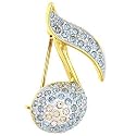 Musical Note Blue Brooches Pin