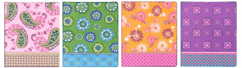Continental Accessory Corp.  Vinyl Binder, 1 inch Rings, Boho Boutique, Assorted 4 Pack (4250)
