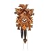 Black Forest German Cuckoo Clock with 5-Leaf and Red Flowers Design