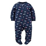 カーターズ カバーオール 男の子 6M ネイビー×スポーツ ベビー 長袖 ロンパース ボディースーツ 前開き [並行輸入品]
