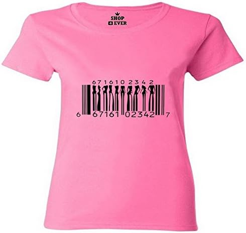 Micky Studio Art Barcode Freedom Casual Style Lifelike Color Graphic Better Moisture Wicking Short Sleeve women T-shirt Size XS