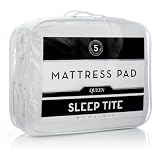 Sleep Tite by Malouf MATTRESS PAD Quilted Mattress Pad - Overfilled with Gelled Microfiber Topper