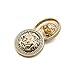 30PCS Clothes Buttons - Fashion Lion Head Sewing Button Round Shaped Metal Button Set for Men Women Blazer, Coat, Uniform, Shirt, Suit and Jacket (Gold, 25mm)