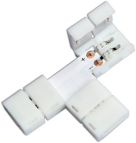 MiniWatts 5 x 2 Pin PCB T Shape Connector For 3528 Single Colour LED Strip (8mm)