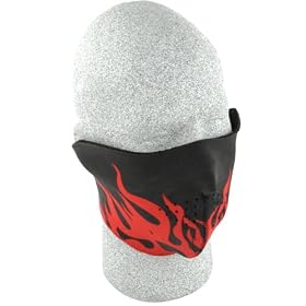 Zan Headgear Half Face Mask Red Flames