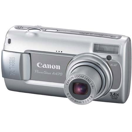Canon PowerShot A470 7.1MP Digital Camera with 3.4x Optical Zoom (Gray)