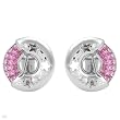Earrings With 4.01ctw Precious Stones - Genuine Clean Diamonds and Sapphires Crafted in 18K White Gold. Total item weight 16.2g Length 19mm