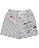 Le Top Wags & Woofs Gray Striped Knit Swim Trunks