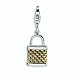 Amore La Vita Sterling Silver With Gold-Plate Fishing Basket With Lobster Clasp Charm