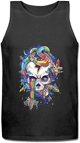 Monster Men's Snake And Skull Fashion Vest tank top black
