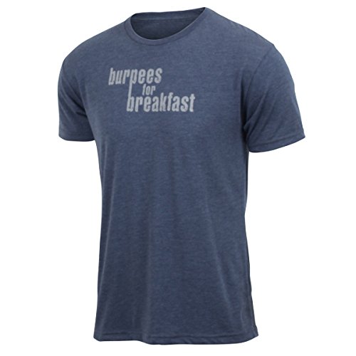 Burpees for Breakfast - Indigo - Men's Triblend T-shirt