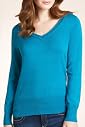 V-Neck Long Sleeve Plain Jumper [T38-5387-S]