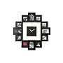 Present Time Photoframe clock Family Time black