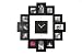 Kitchen & Housewares : Present Time Photoframe clock Family Time black