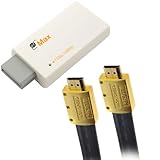 GTMax Wii to HDMI Converter + 15FT Gold Plated HDMI WITH ETHERNET Flat Cabl ....